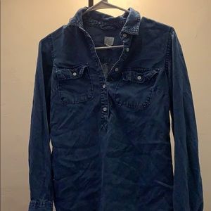 Denim button up